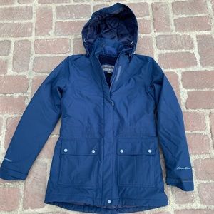 EDDIE BAUER | MED INDIGO|FLEECE LINED PARKA JACKET